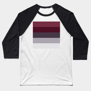 Preppy Trendy Winter Colors Ombre Grey Burgundy red plum stripes Baseball T-Shirt